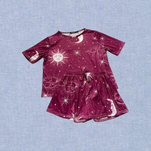 🛎️ 5/$20 NWT Nasty Gal Night and Day Sky Pajama Short Set Size 4